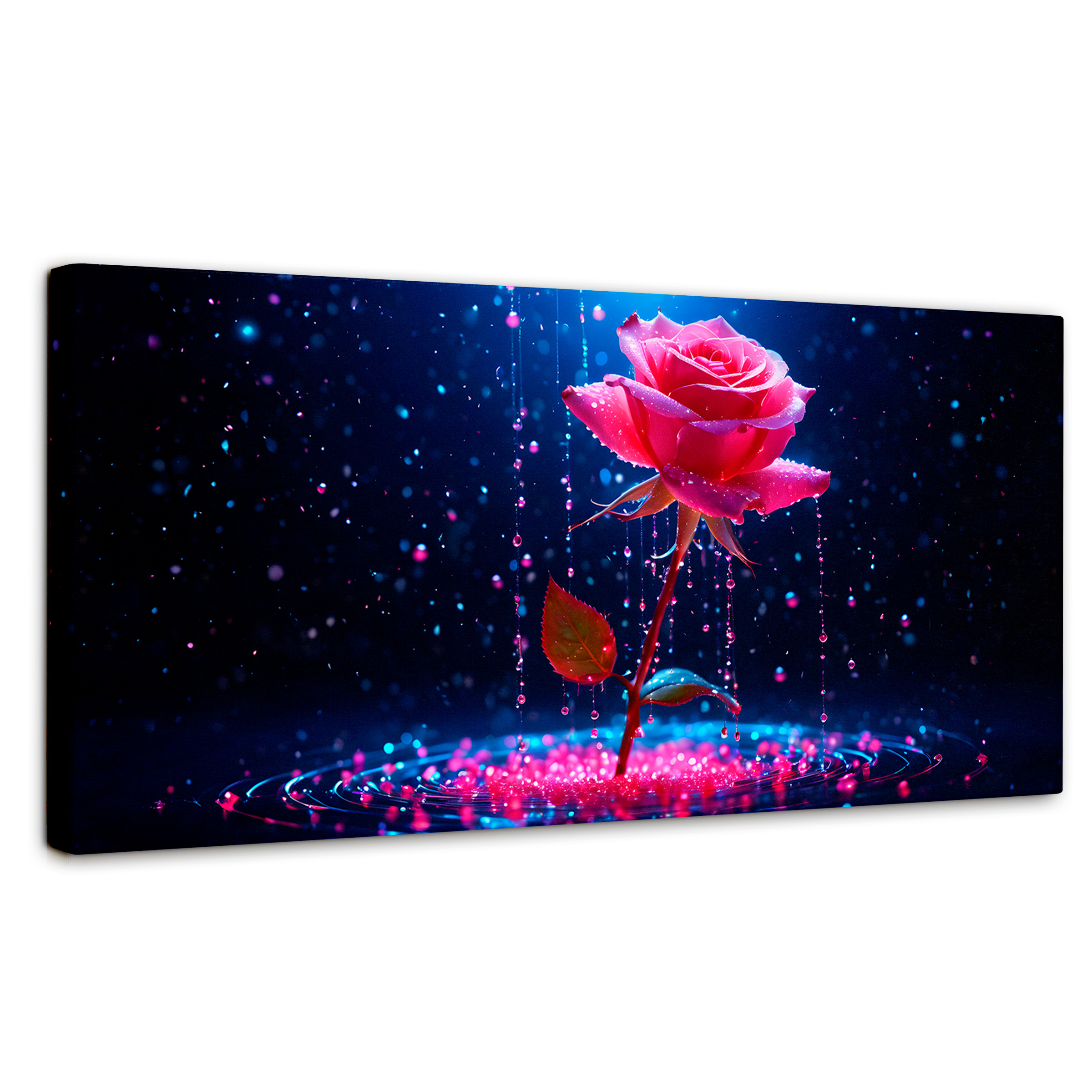 Foto 2 pulgar | Cuadro Decorativo Canvas Rosa Magia Pura 120x60