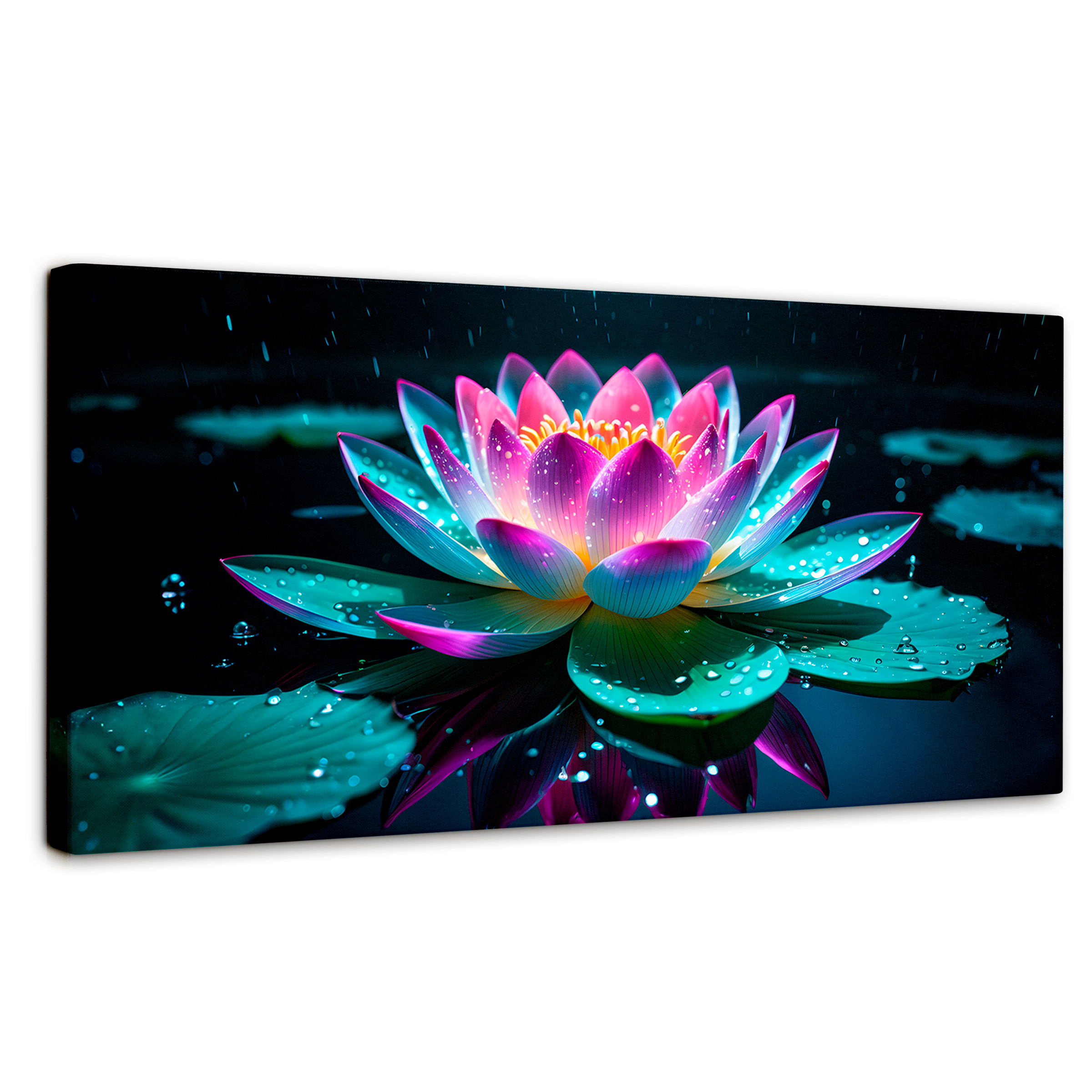 Cuadro Decorativo Canvas Loto Brillo Divino 120x60