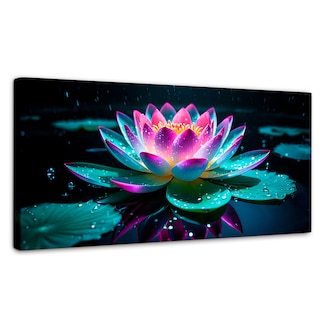 Foto 1 | Cuadro Decorativo Canvas Loto Brillo Divino 120x60