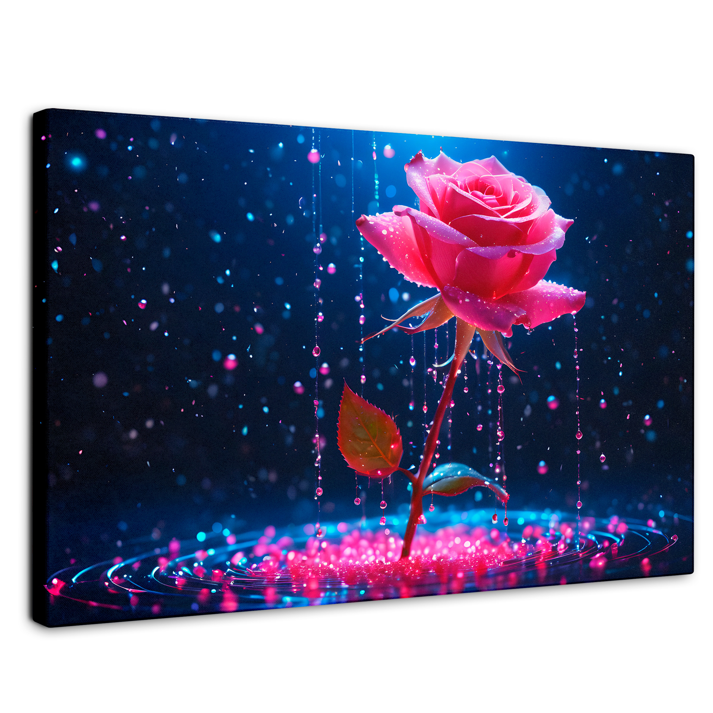 Cuadro Decorativo Canvas Rosa Magia Pura 90x60