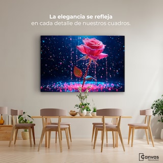 Foto 2 | Cuadro Decorativo Canvas Rosa Magia Pura 90x60