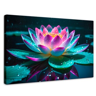 Foto 1 | Cuadro Decorativo Canvas Loto Brillo Divino 90x60
