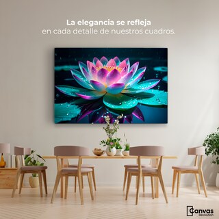 Foto 2 | Cuadro Decorativo Canvas Loto Brillo Divino 90x60