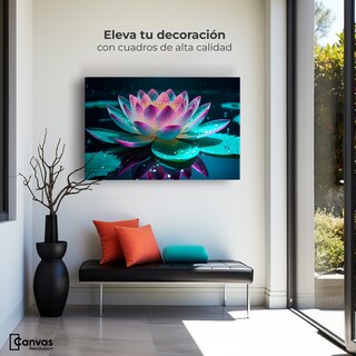 Foto 3 | Cuadro Decorativo Canvas Loto Brillo Divino 90x60
