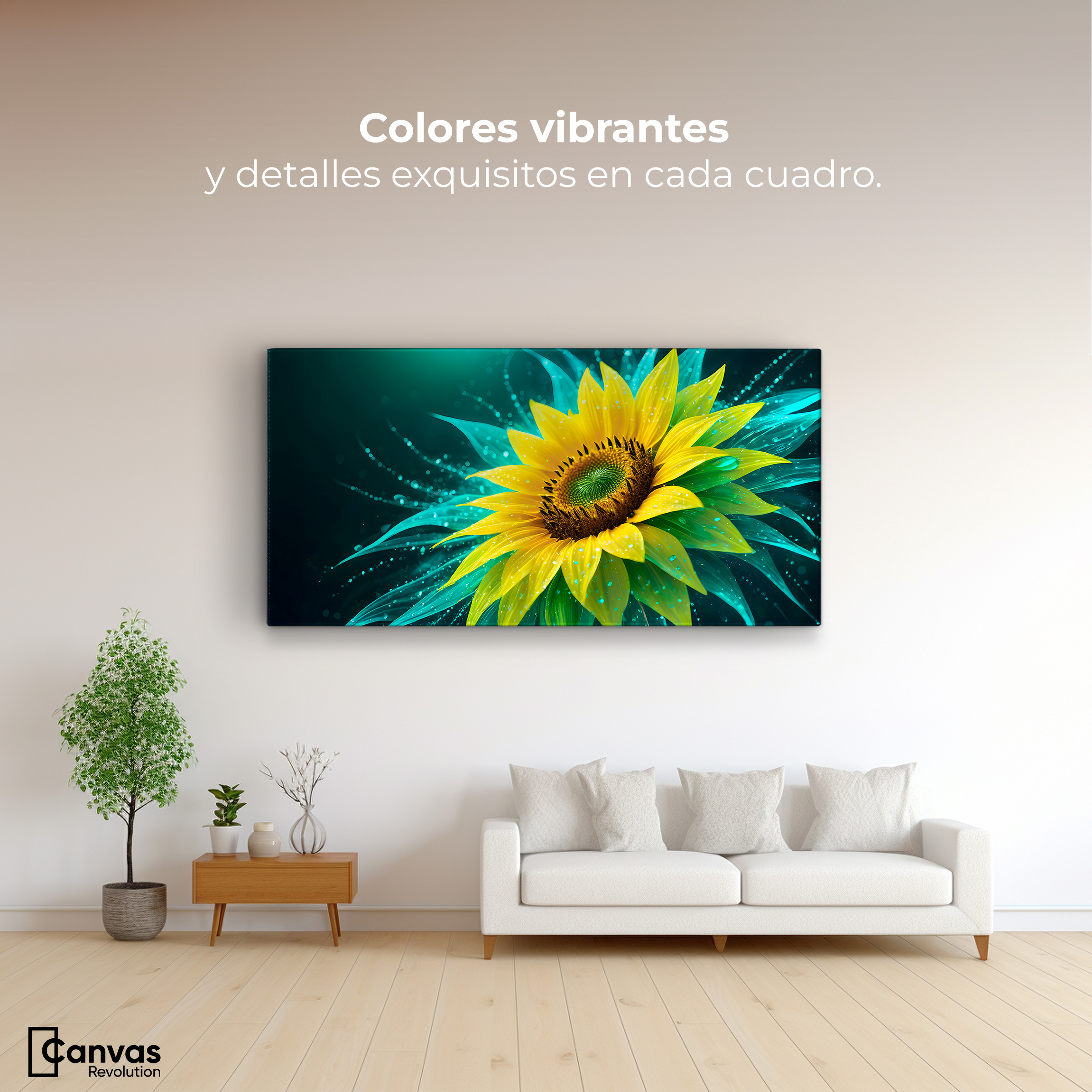 Foto 3 pulgar | Cuadro Decorativo Canvas Fulgor De Girasol 120x60