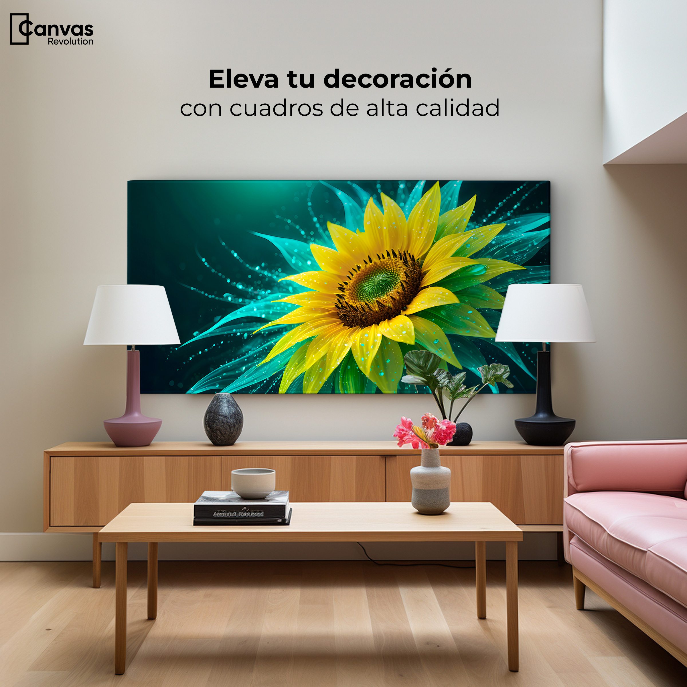 Foto 4 pulgar | Cuadro Decorativo Canvas Fulgor De Girasol 120x60