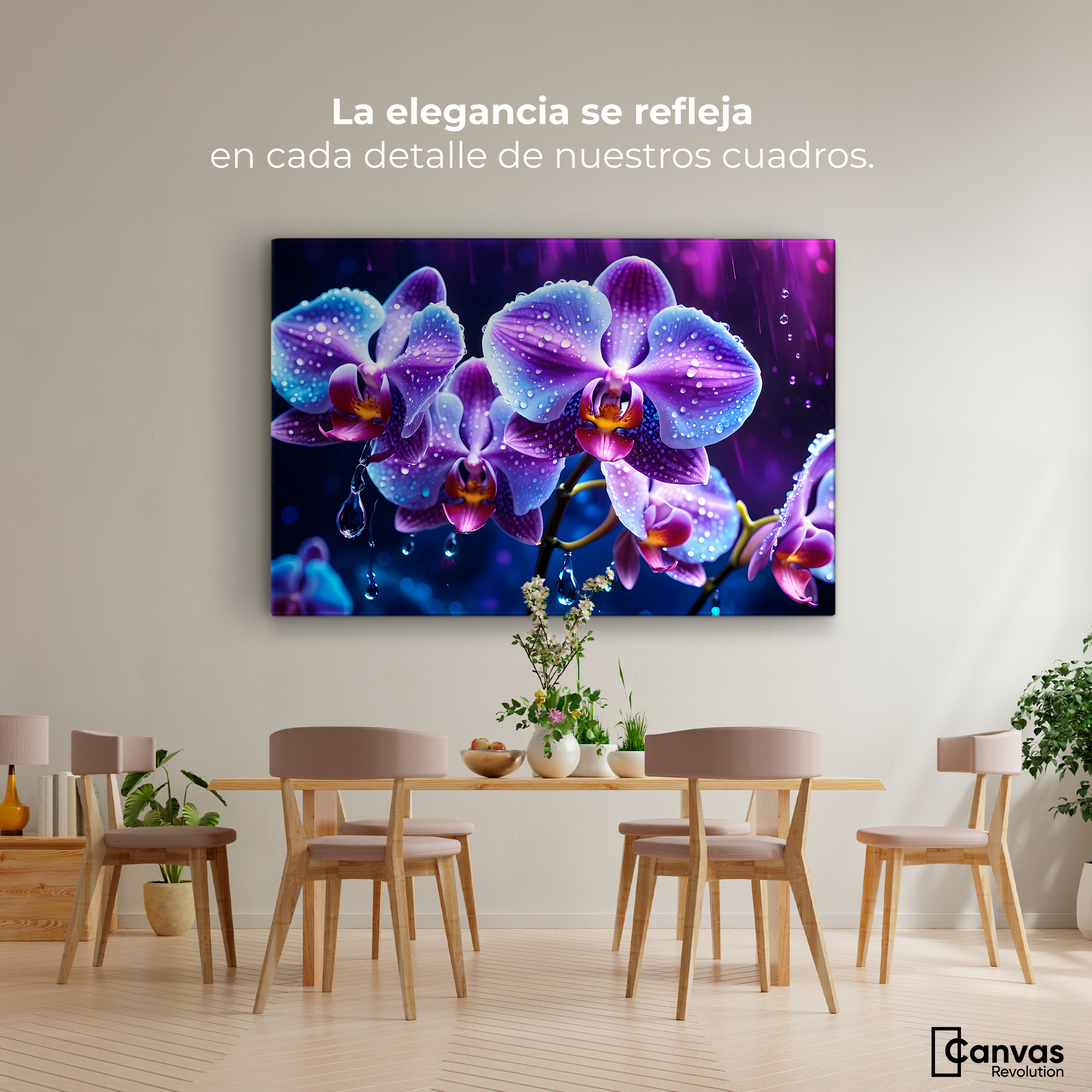 Foto 3 pulgar | Cuadro Decorativo Canvas Orquídea Luz Sutil 90x60