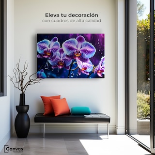 Foto 3 | Cuadro Decorativo Canvas Orquídea Luz Sutil 90x60