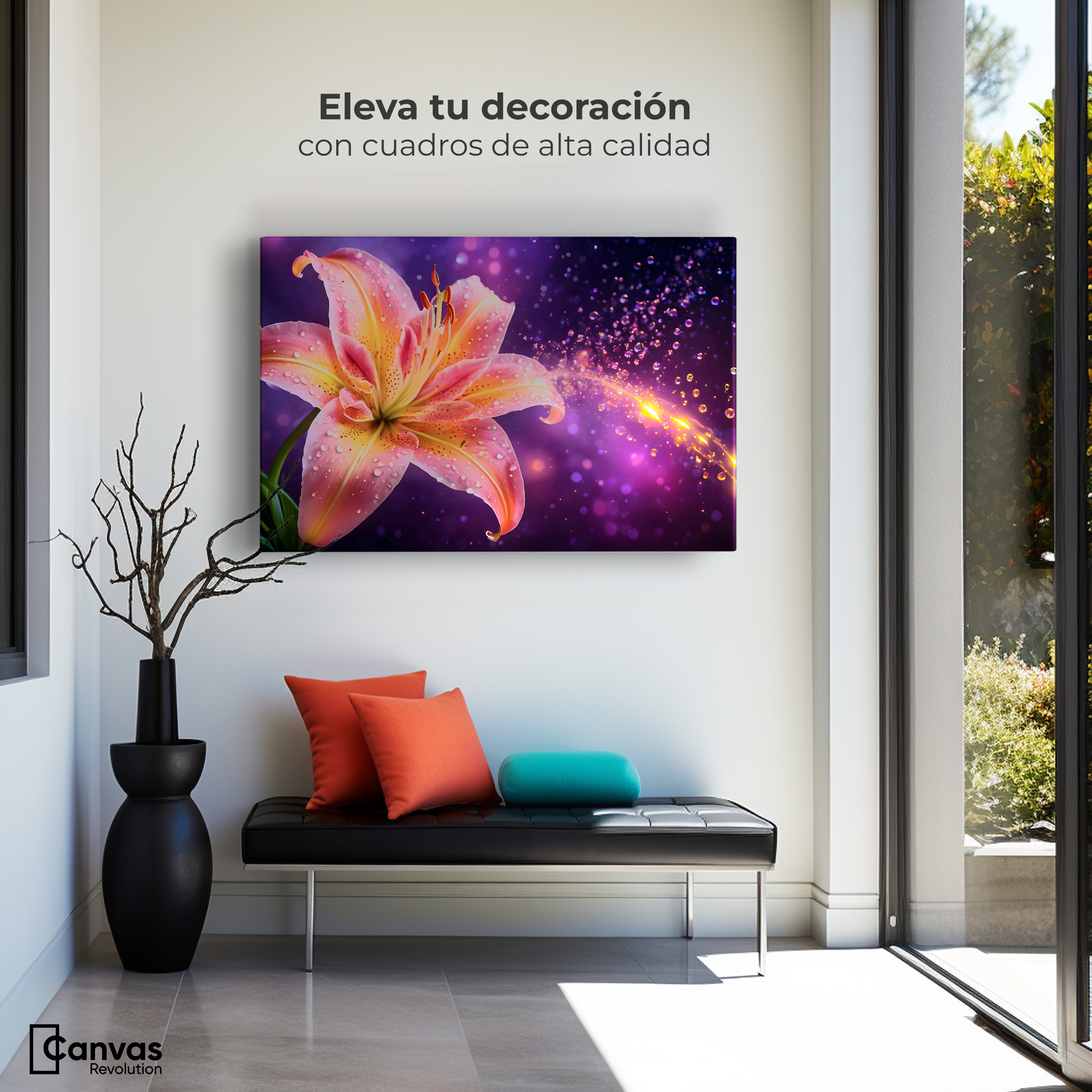 Foto 4 pulgar | Cuadro Decorativo Canvas Lirio Celestial 90x60