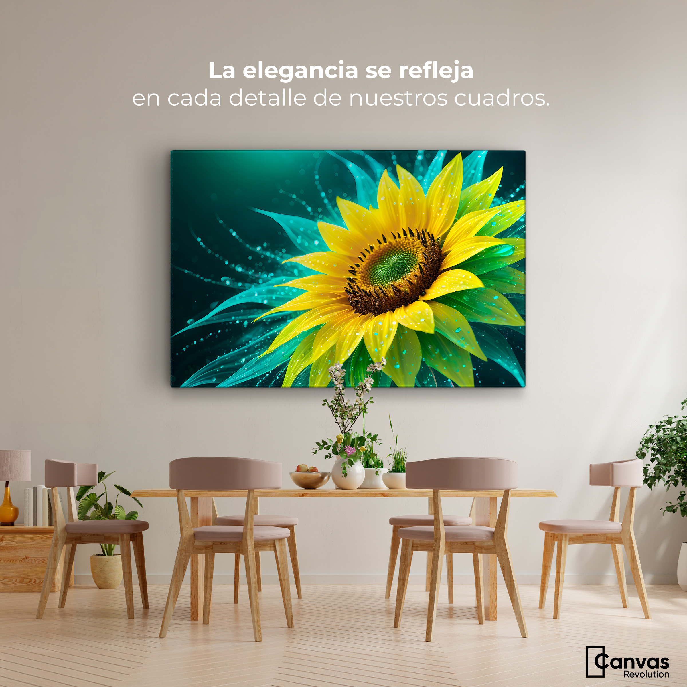 Foto 3 pulgar | Cuadro Decorativo Canvas Fulgor De Girasol 90x60