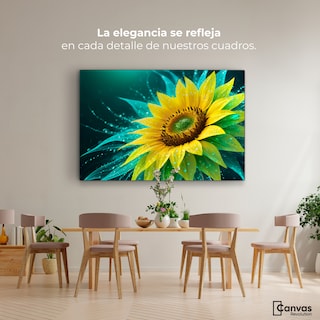 Foto 2 | Cuadro Decorativo Canvas Fulgor De Girasol 90x60