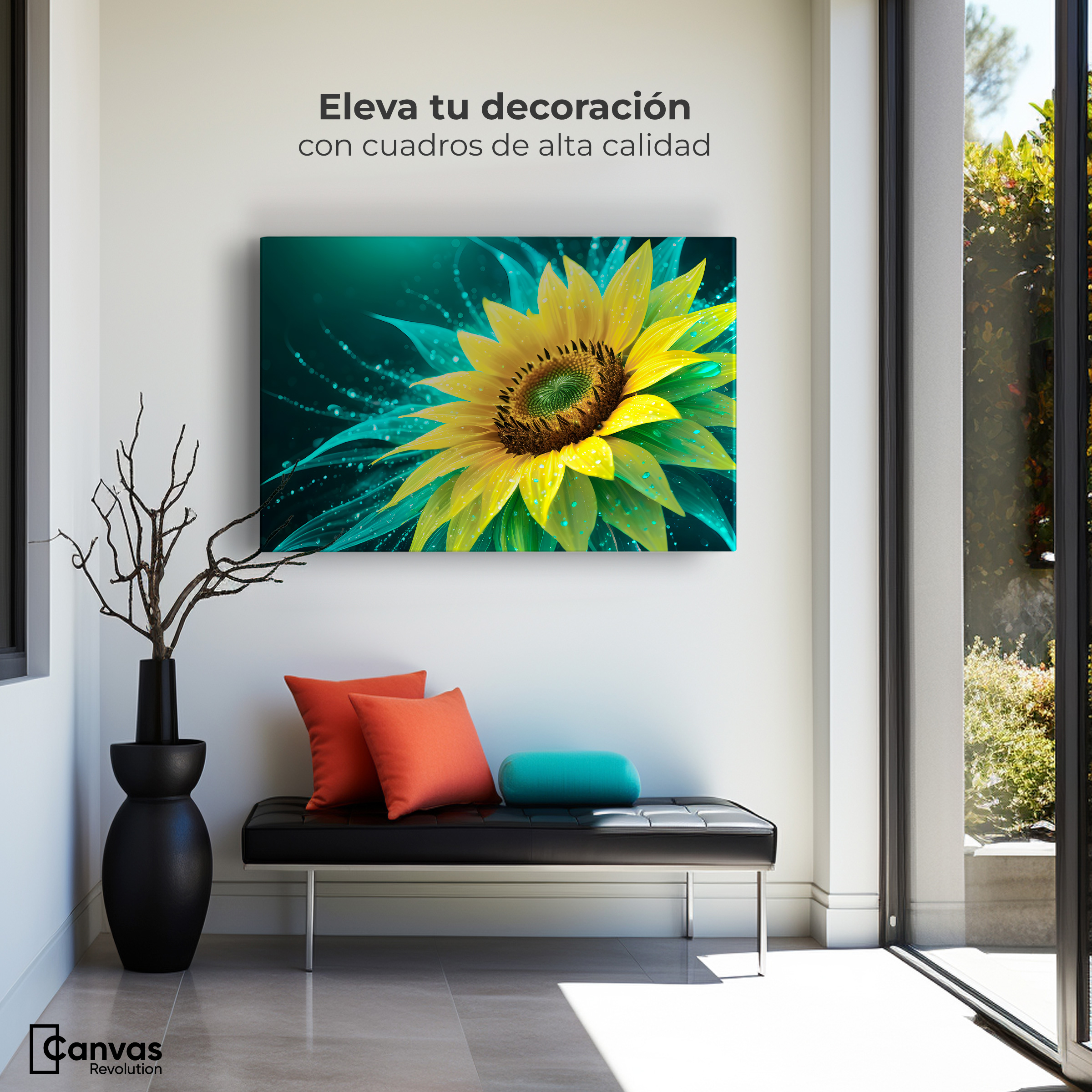 Foto 4 pulgar | Cuadro Decorativo Canvas Fulgor De Girasol 90x60