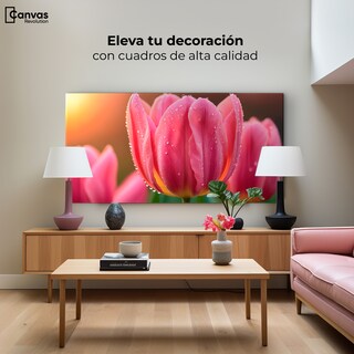 Foto 3 | Cuadro Decorativo Canvas Tulipán Rosa Eterno 120x60