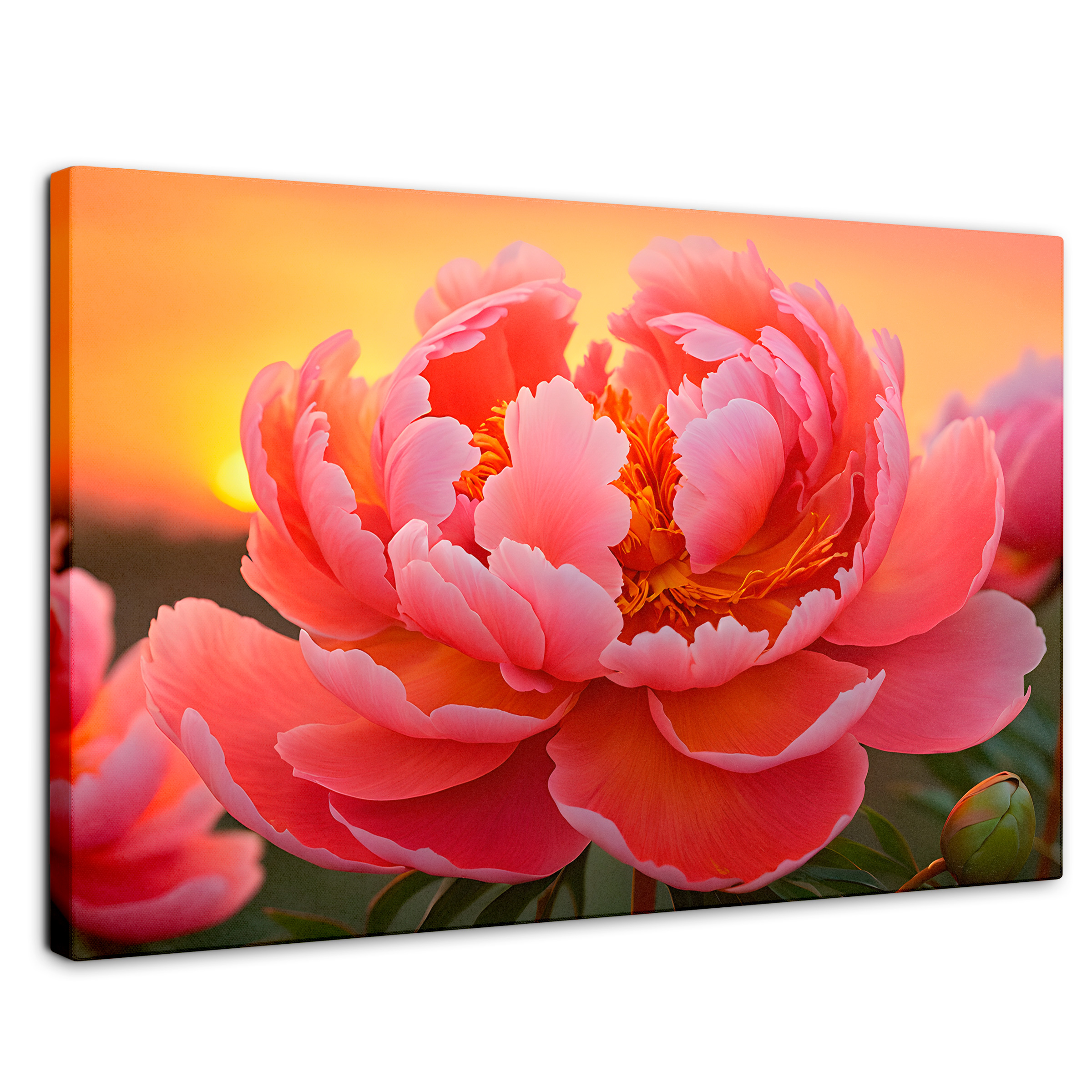 Foto 2 pulgar | Cuadro Decorativo Canvas Peonía Rosa Eterno 90x60