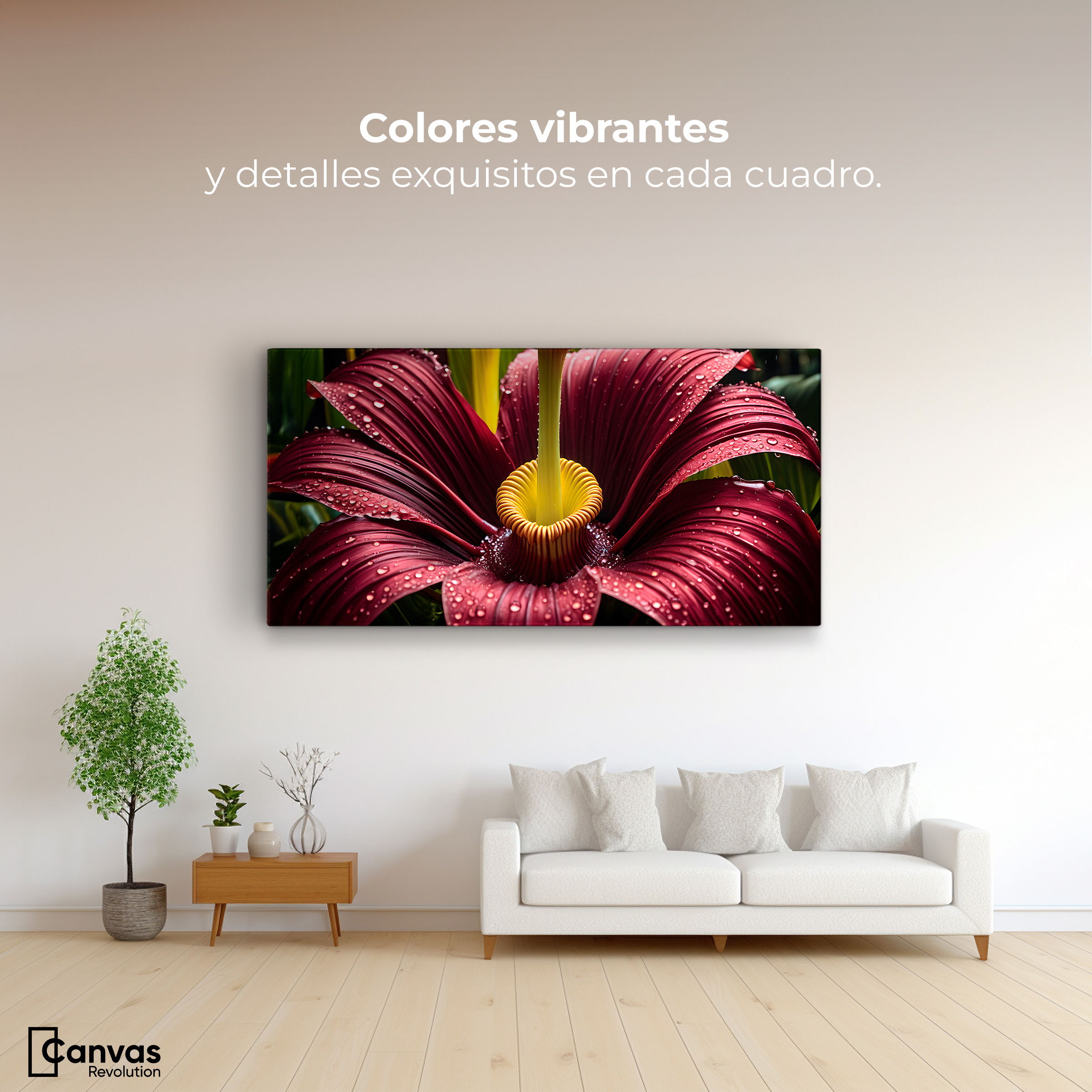 Foto 3 pulgar | Cuadro Decorativo Canvas Eterna Flor Extraña 120x60