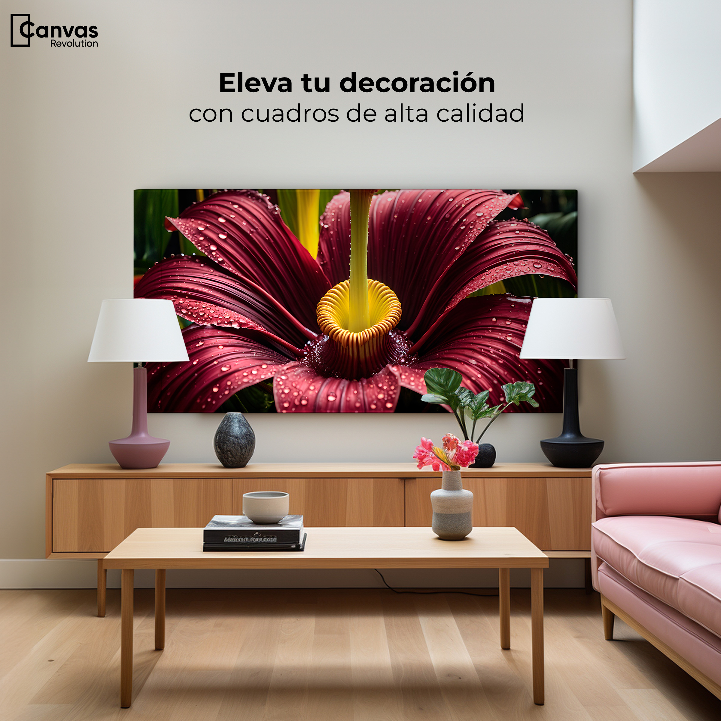 Foto 4 pulgar | Cuadro Decorativo Canvas Eterna Flor Extraña 120x60