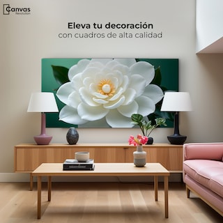 Foto 3 | Cuadro Decorativo Canvas Camelia Eterna Flor 120x60