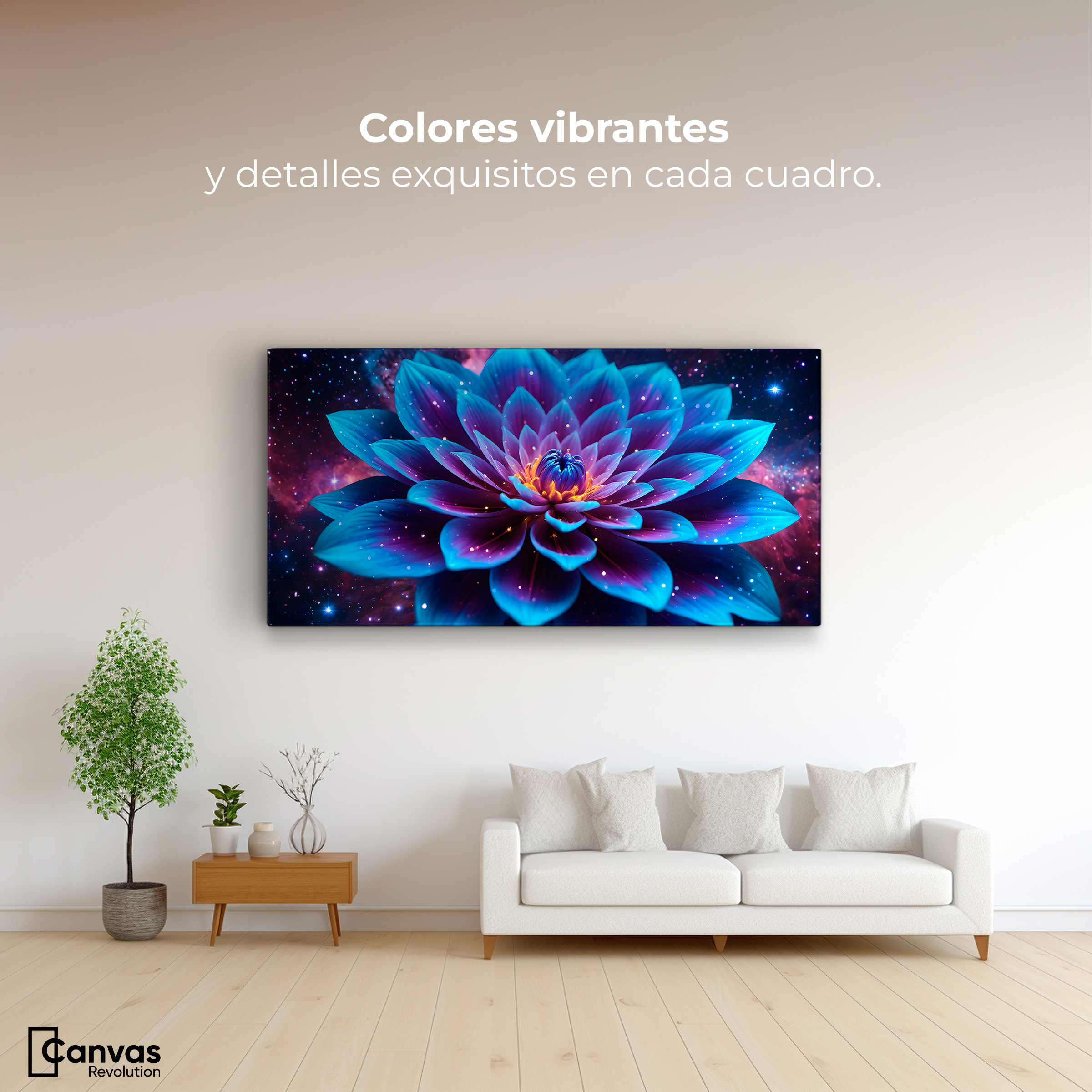 Foto 3 pulgar | Cuadro Decorativo Canvas Luz Violeta Divina 120x60