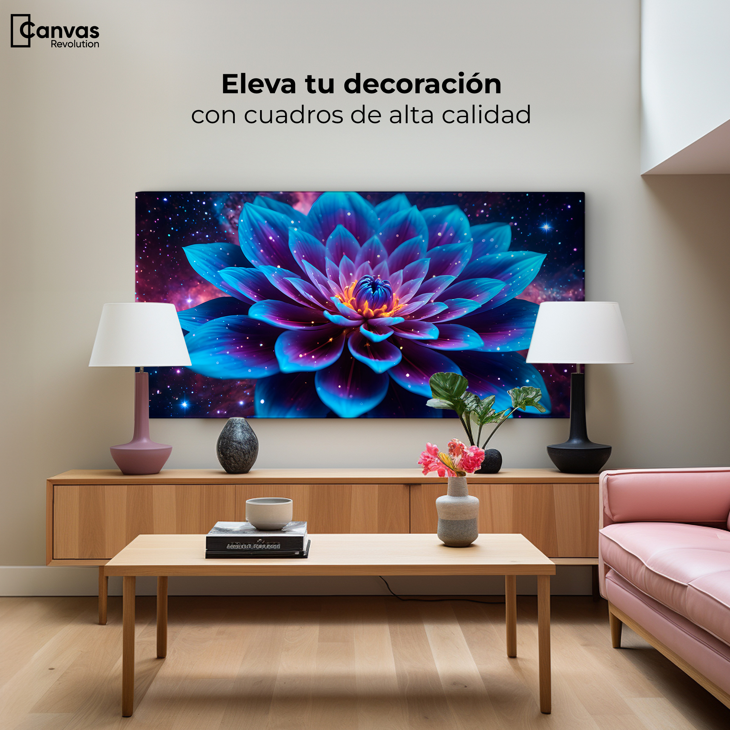 Foto 4 pulgar | Cuadro Decorativo Canvas Luz Violeta Divina 120x60