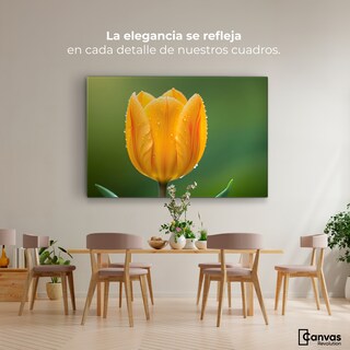 Foto 2 | Cuadro Decorativo Canvas Tulipán En Verde 90x60