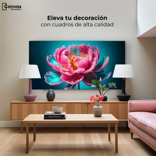 Foto 3 | Cuadro Decorativo Canvas Peonía Radiante 120x60