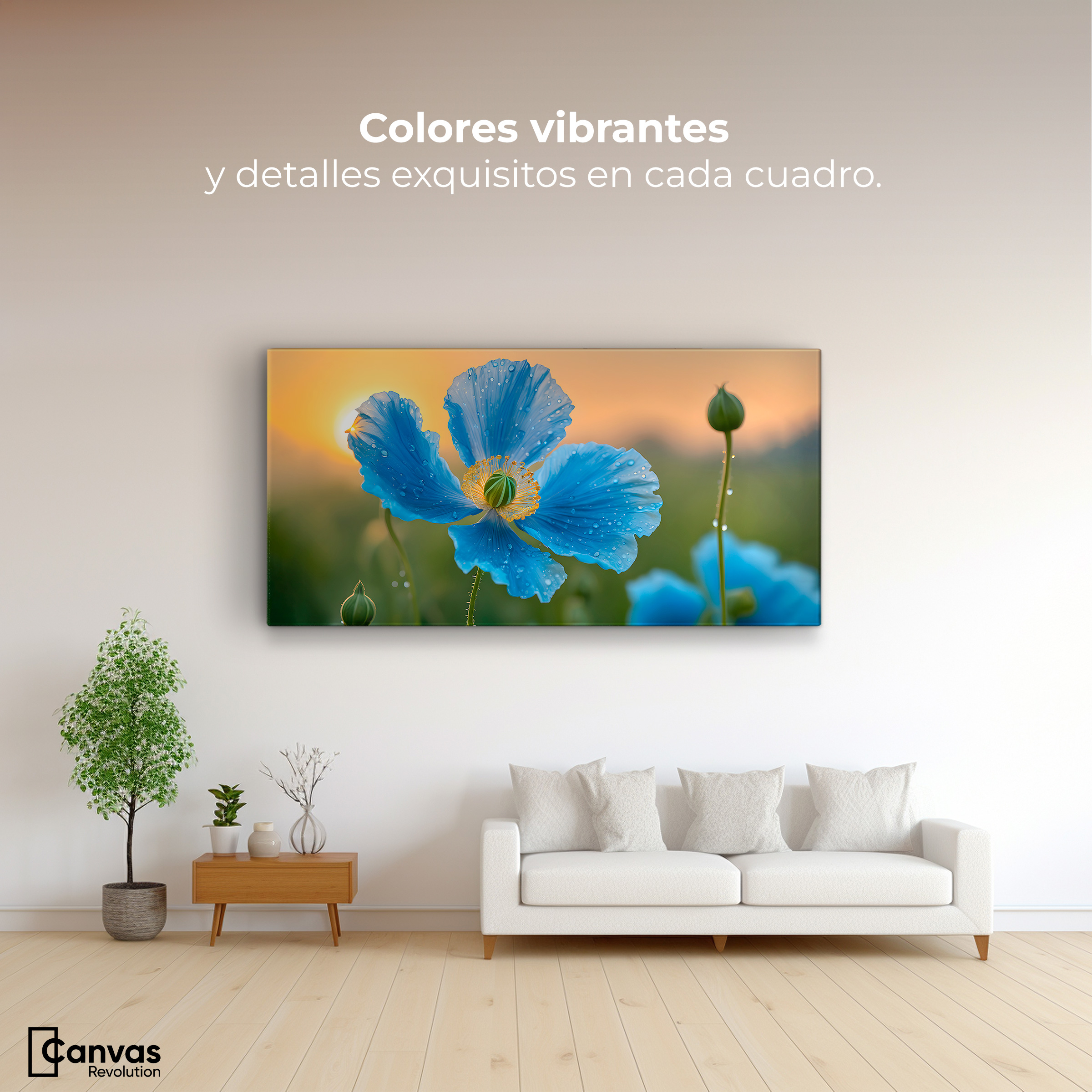 Foto 3 pulgar | Cuadro Decorativo Canvas Sueño De Amapolas 120x60