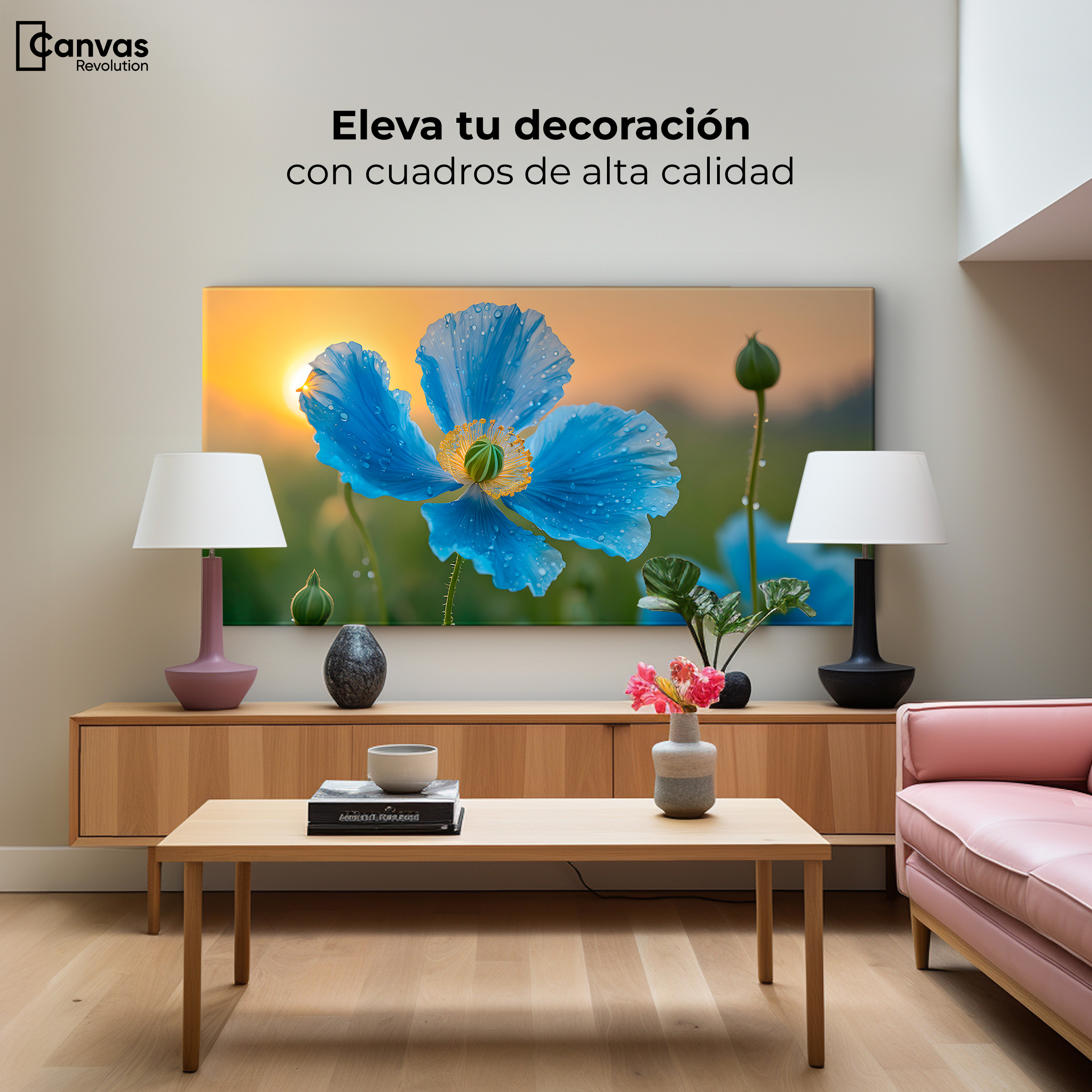 Foto 4 pulgar | Cuadro Decorativo Canvas Sueño De Amapolas 120x60