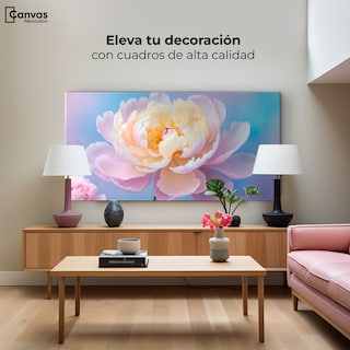 Foto 3 | Cuadro Decorativo Canvas Peonía Luz Eterna 120x60
