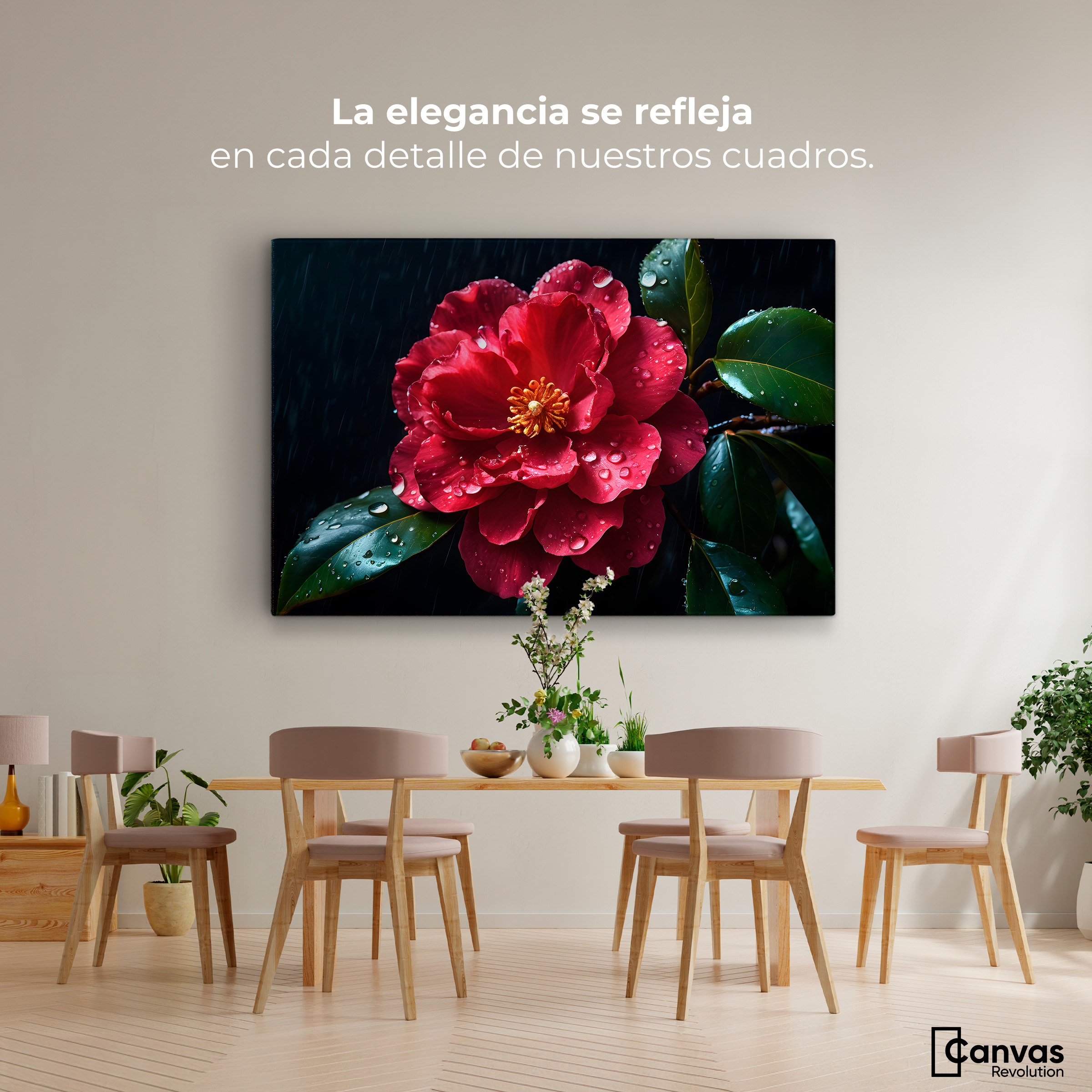 Foto 2 | Cuadro Decorativo Canvas Magia De Camelia 90x60