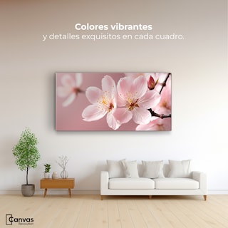 Foto 2 | Cuadro Decorativo Canvas Cerezo Rosado Flor 120x60