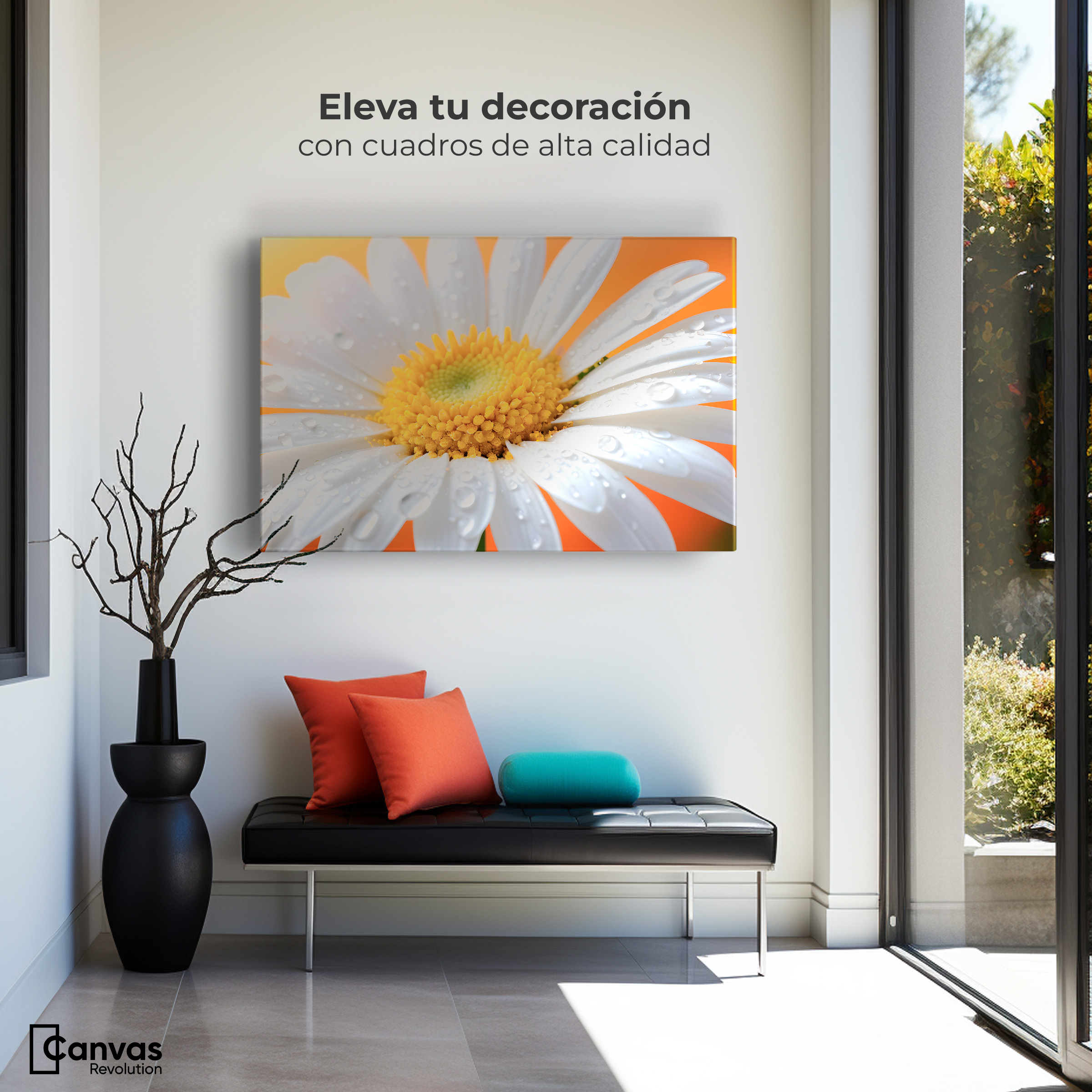 Foto 4 pulgar | Cuadro Decorativo Canvas Aura De Margarita 90x60