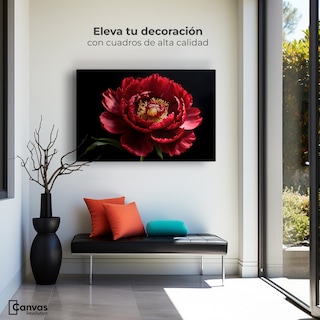 Foto 3 | Cuadro Decorativo Canvas Peonía De Noche 90x60