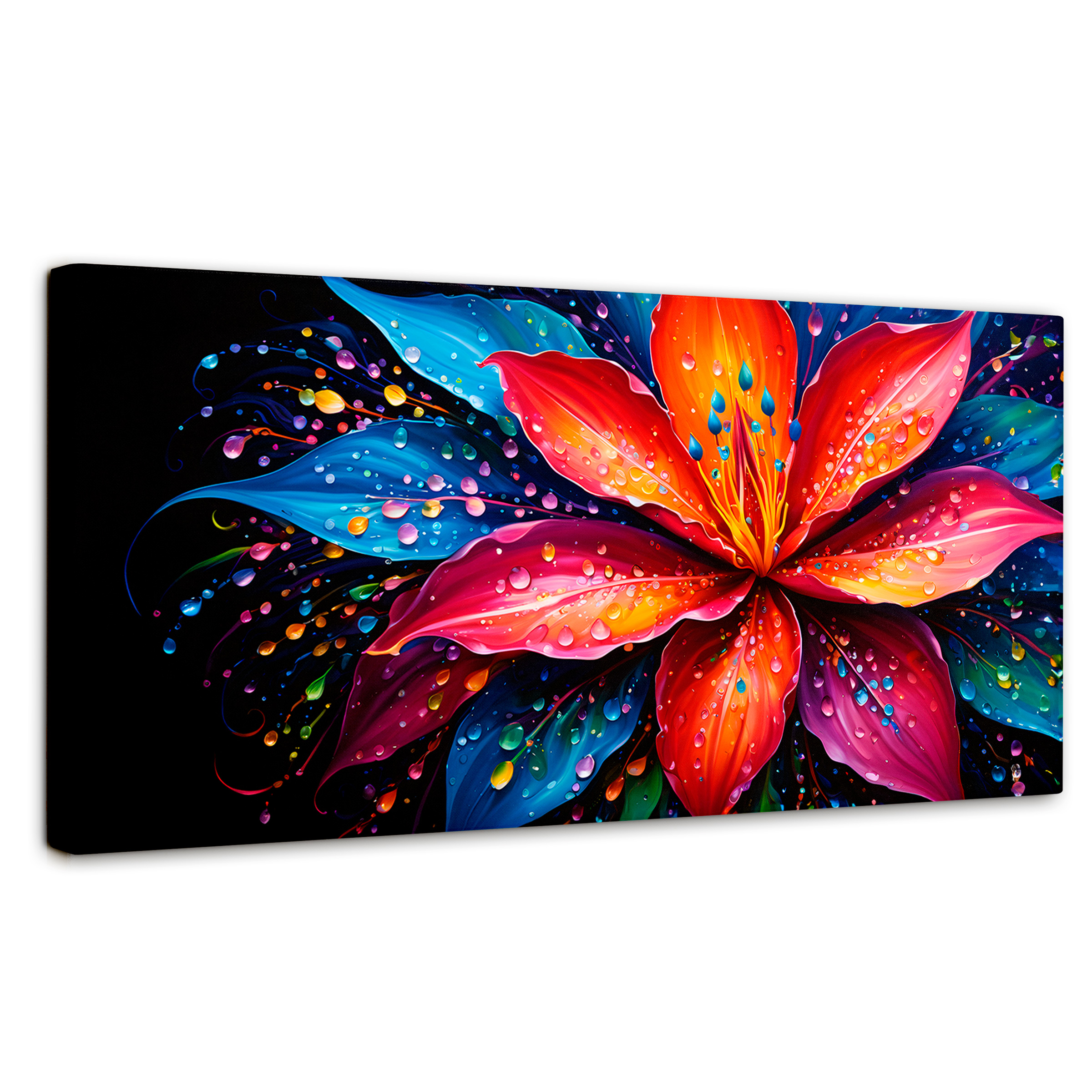 Cuadro Decorativo Canvas Flor Aurea Nítida 120x60