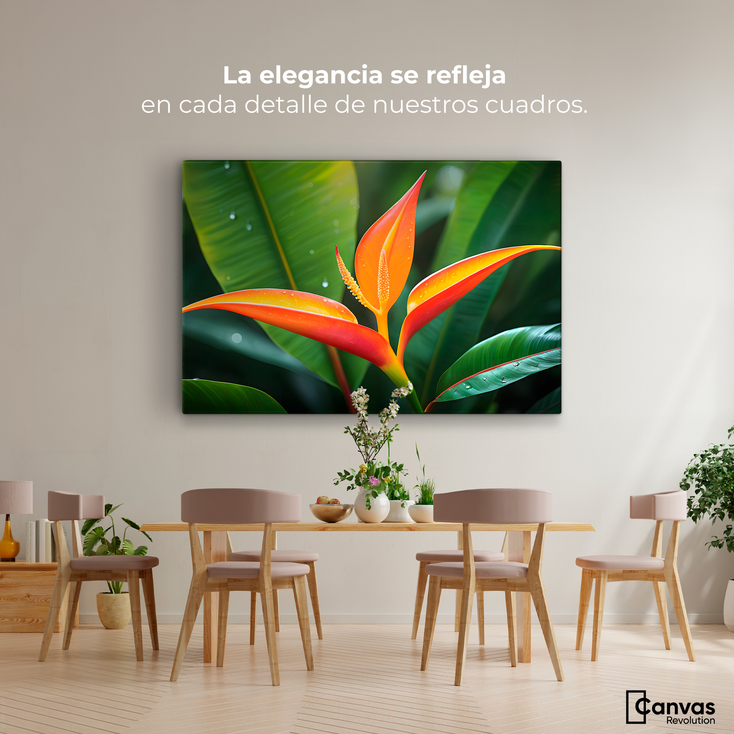 Foto 2 | Cuadro Decorativo Canvas Heliconia Pura Vida 90x60