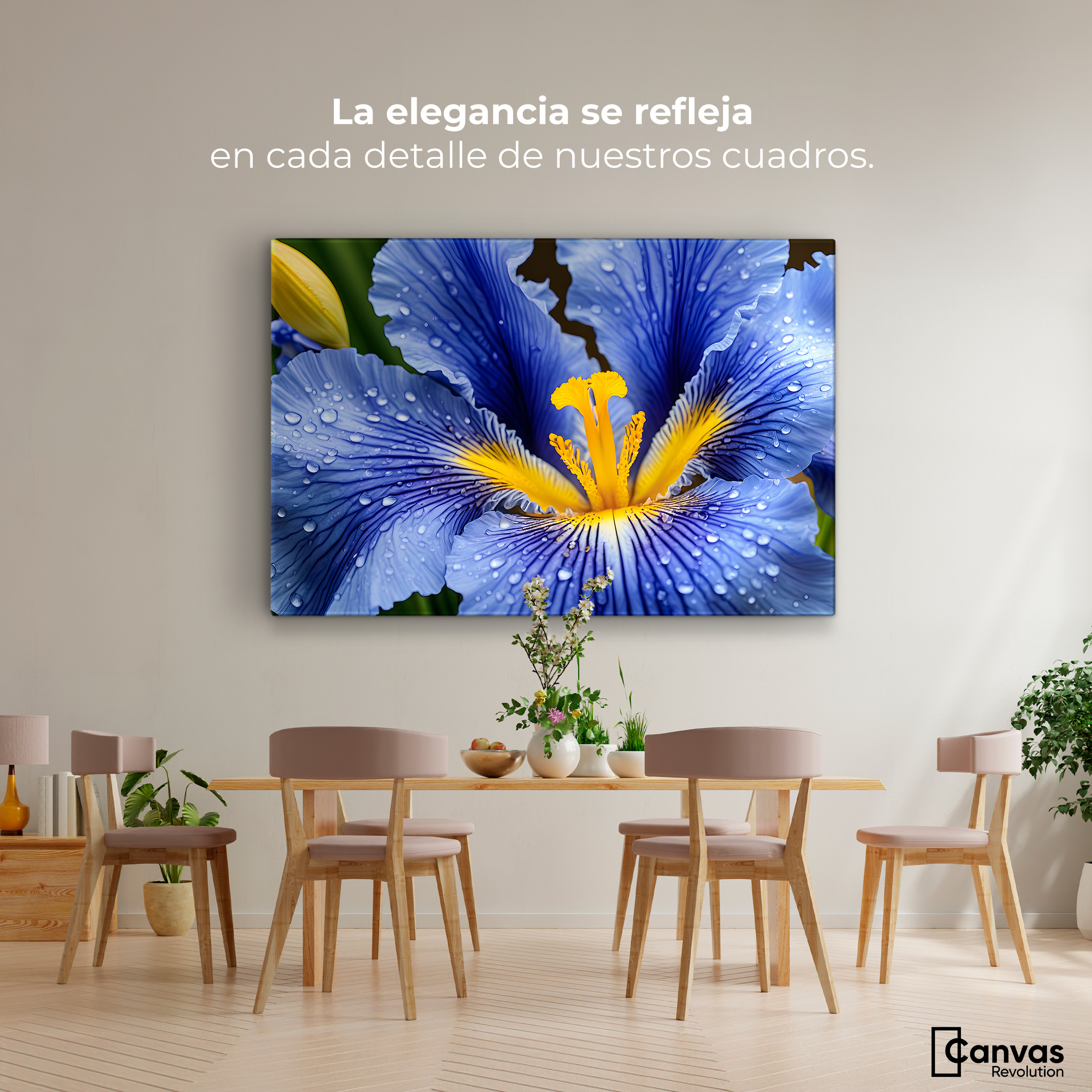 Foto 3 pulgar | Cuadro Decorativo Canvas Magia Flor Iris 90x60