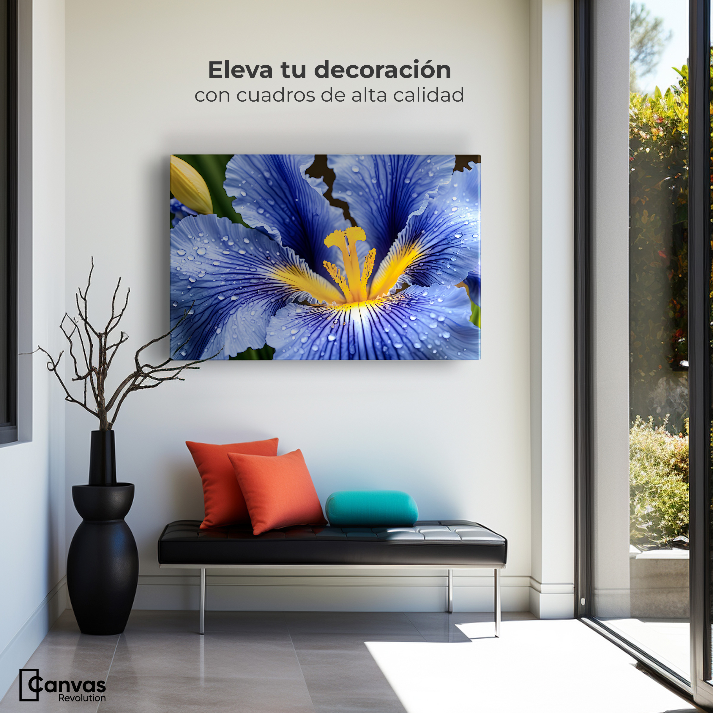 Foto 4 pulgar | Cuadro Decorativo Canvas Magia Flor Iris 90x60