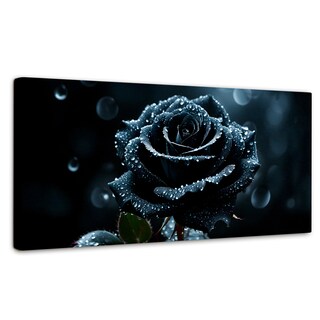 Foto 1 | Cuadro Decorativo Canvas Rosa Negra Poderosa 120x60