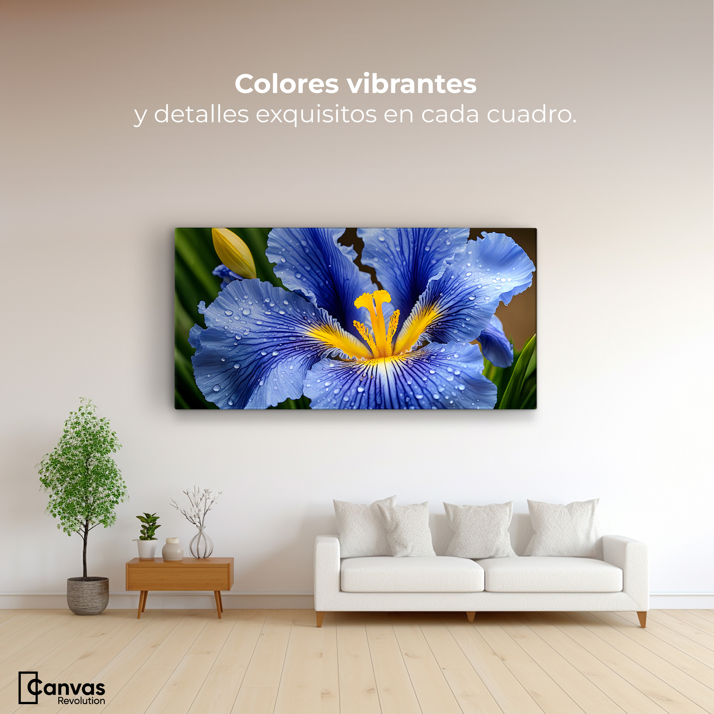 Foto 3 pulgar | Cuadro Decorativo Canvas Magia Flor Iris 120x60