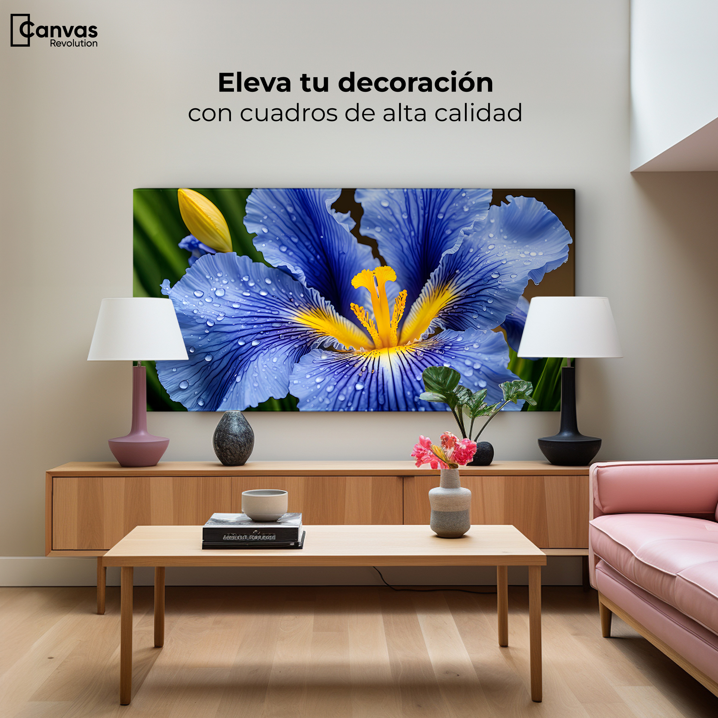 Foto 3 | Cuadro Decorativo Canvas Magia Flor Iris 120x60