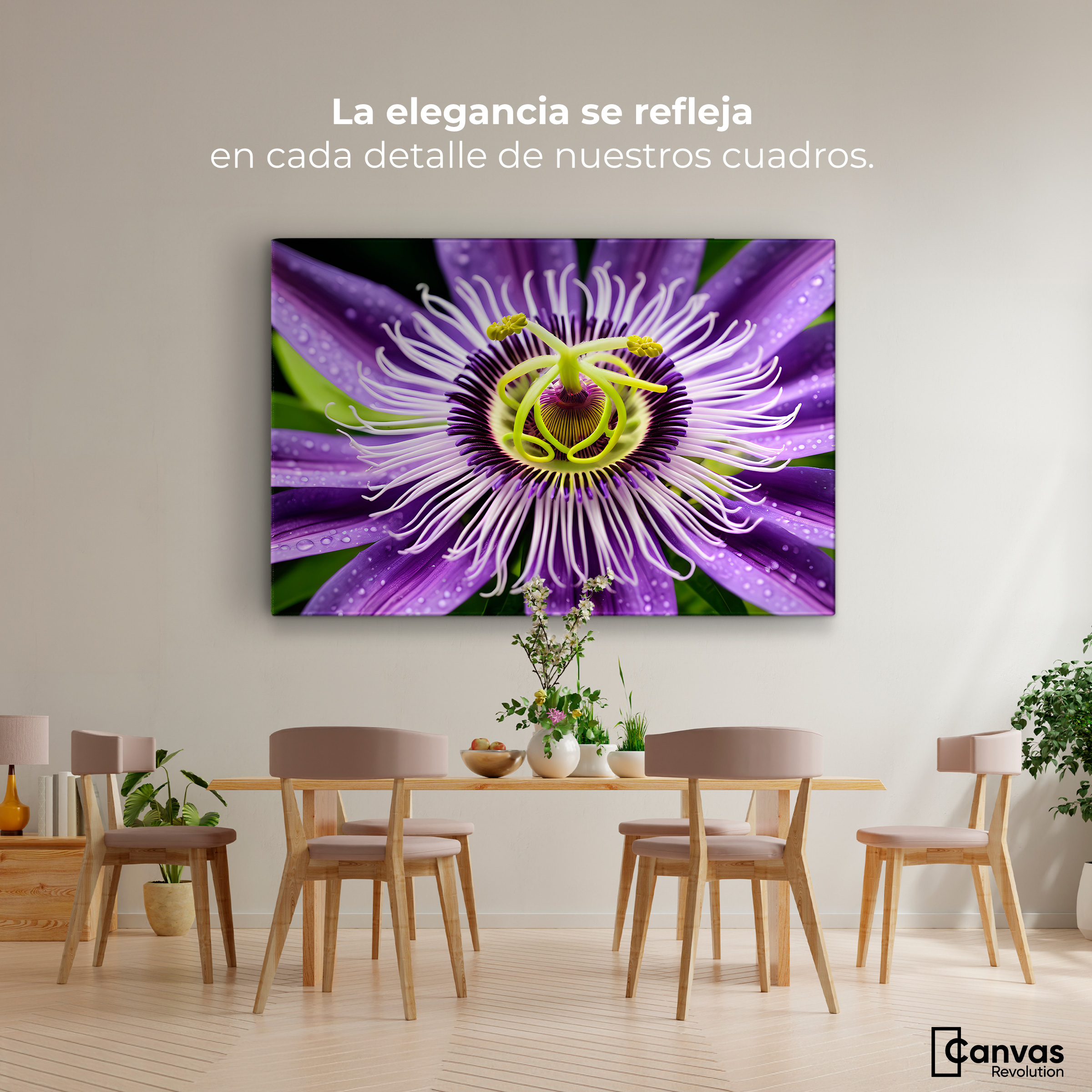 Foto 2 | Cuadro Decorativo Canvas Flor Pasión Eterna 90x60