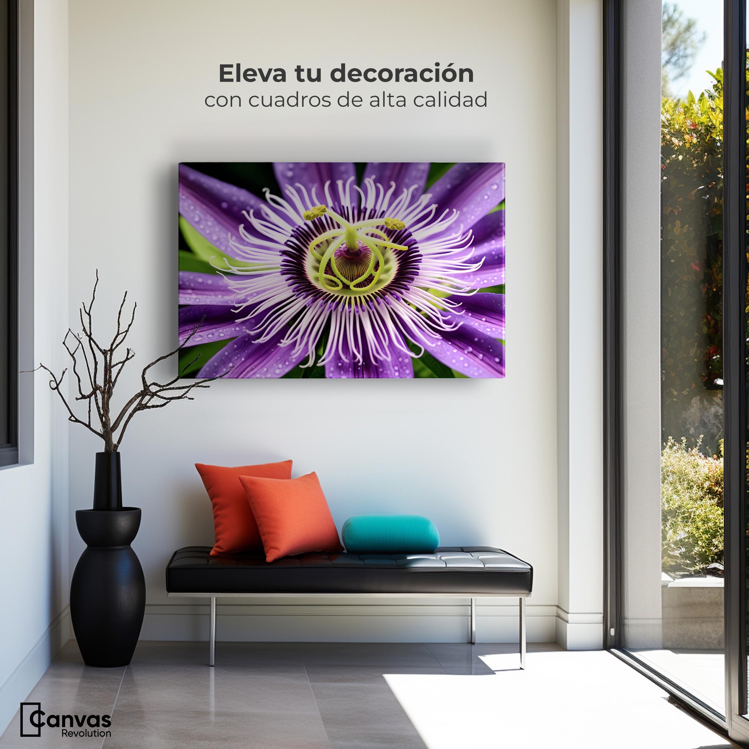 Foto 4 pulgar | Cuadro Decorativo Canvas Flor Pasión Eterna 90x60