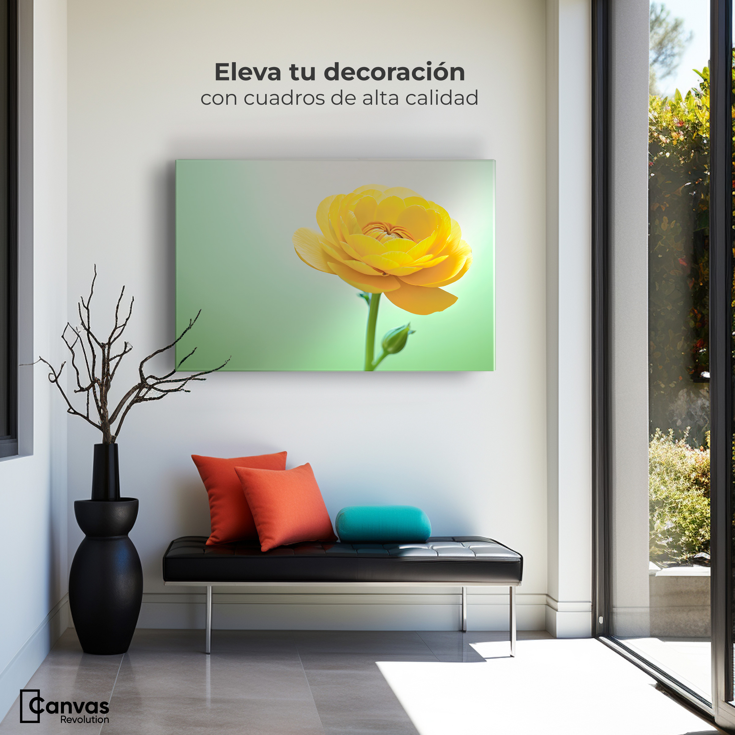 Foto 3 | Cuadro Decorativo Canvas Canto De Ranúnculo 90x60