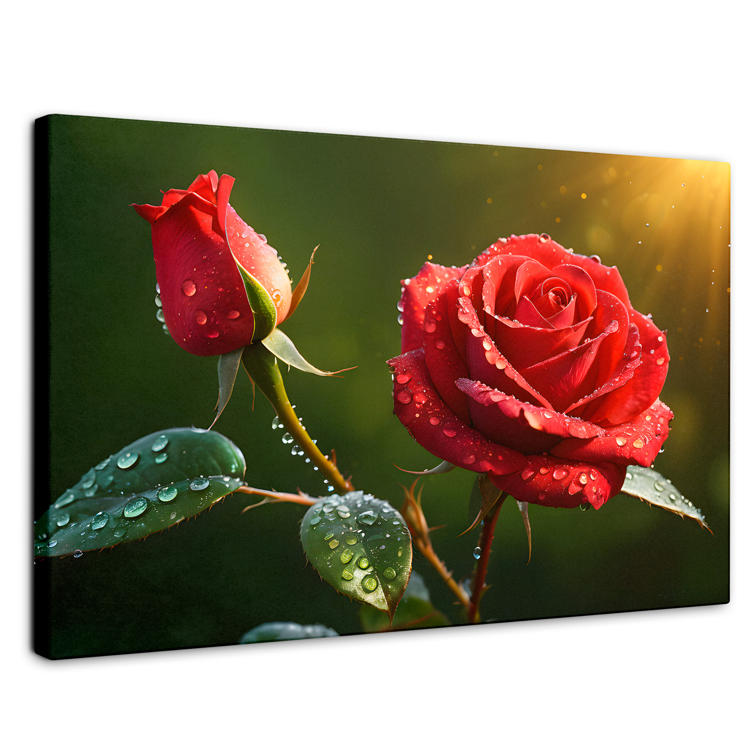 Cuadro Decorativo Canvas Rosa En Contraste 90x60