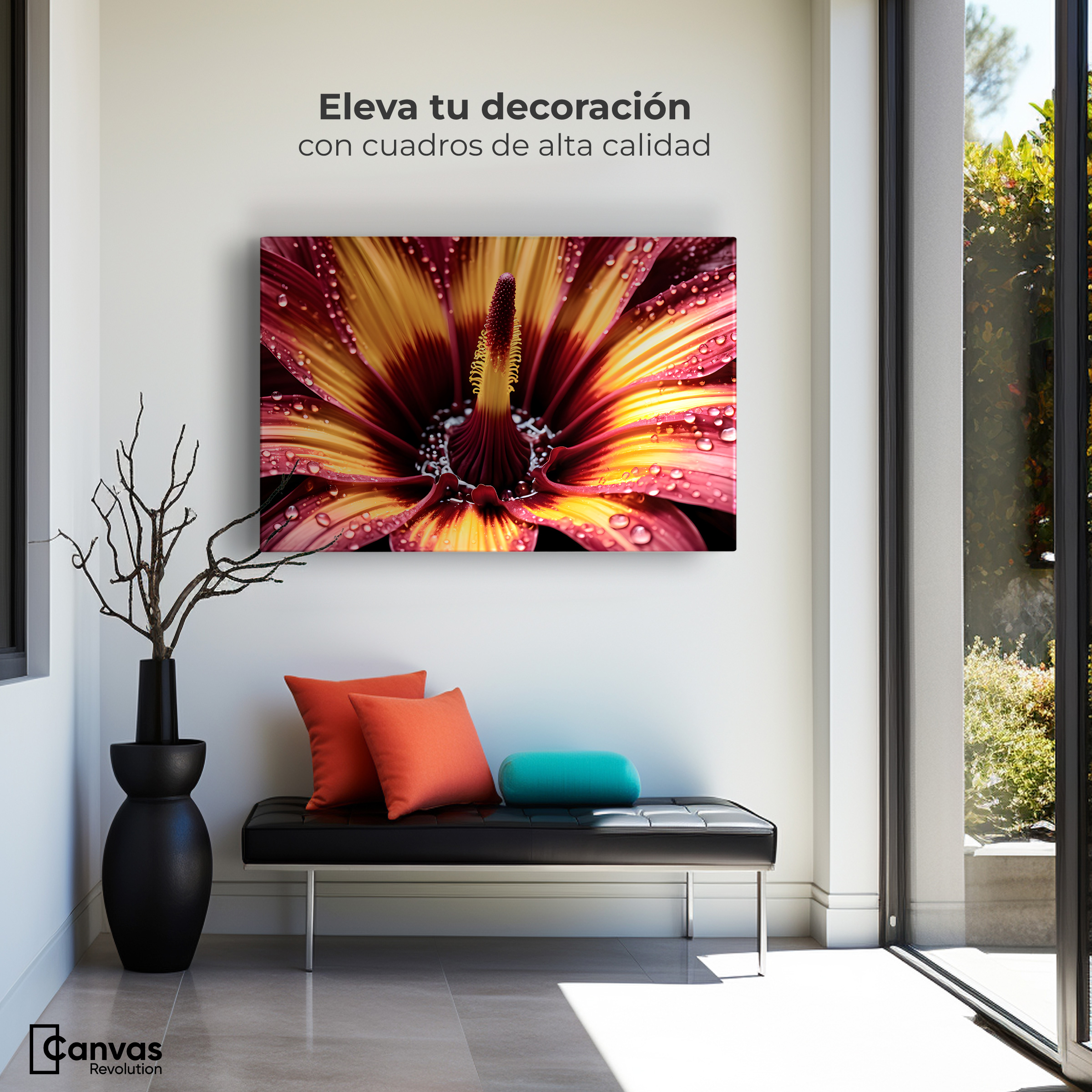 Foto 4 pulgar | Cuadro Decorativo Canvas Flor Del Misterio 90x60