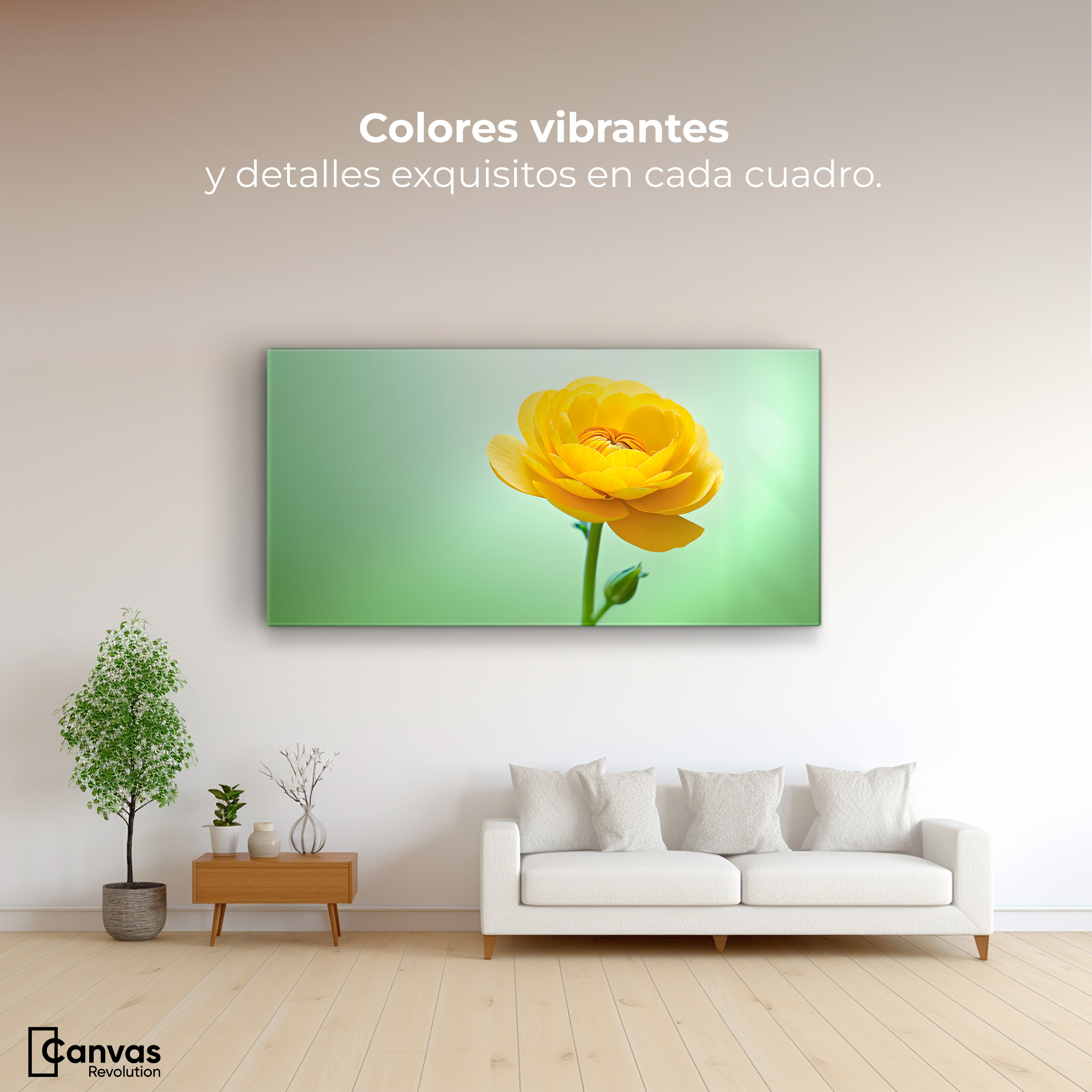 Foto 2 | Cuadro Decorativo Canvas Canto De Ranúnculo 120x60