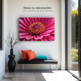 Foto 3 | Cuadro Decorativo Canvas Zinnia Magia Rosa 90x60