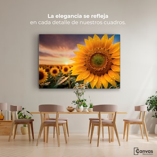 Foto 2 | Cuadro Decorativo Canvas Girasol Atardecer 90x60