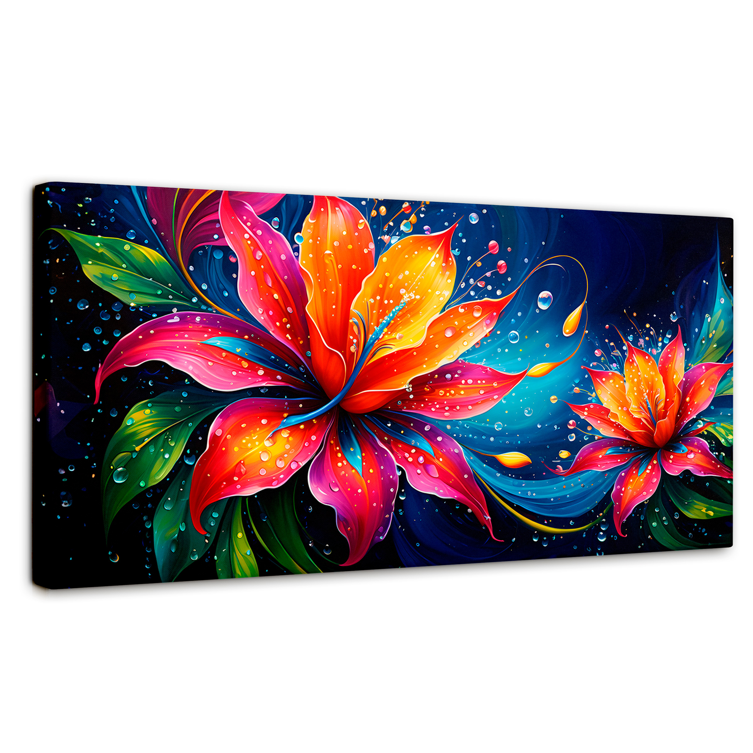 Cuadro Decorativo Canvas Flor Aurea Viva 120x60