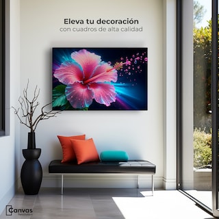 Foto 3 | Cuadro Decorativo Canvas Aura Hibisco Mágico 90x60