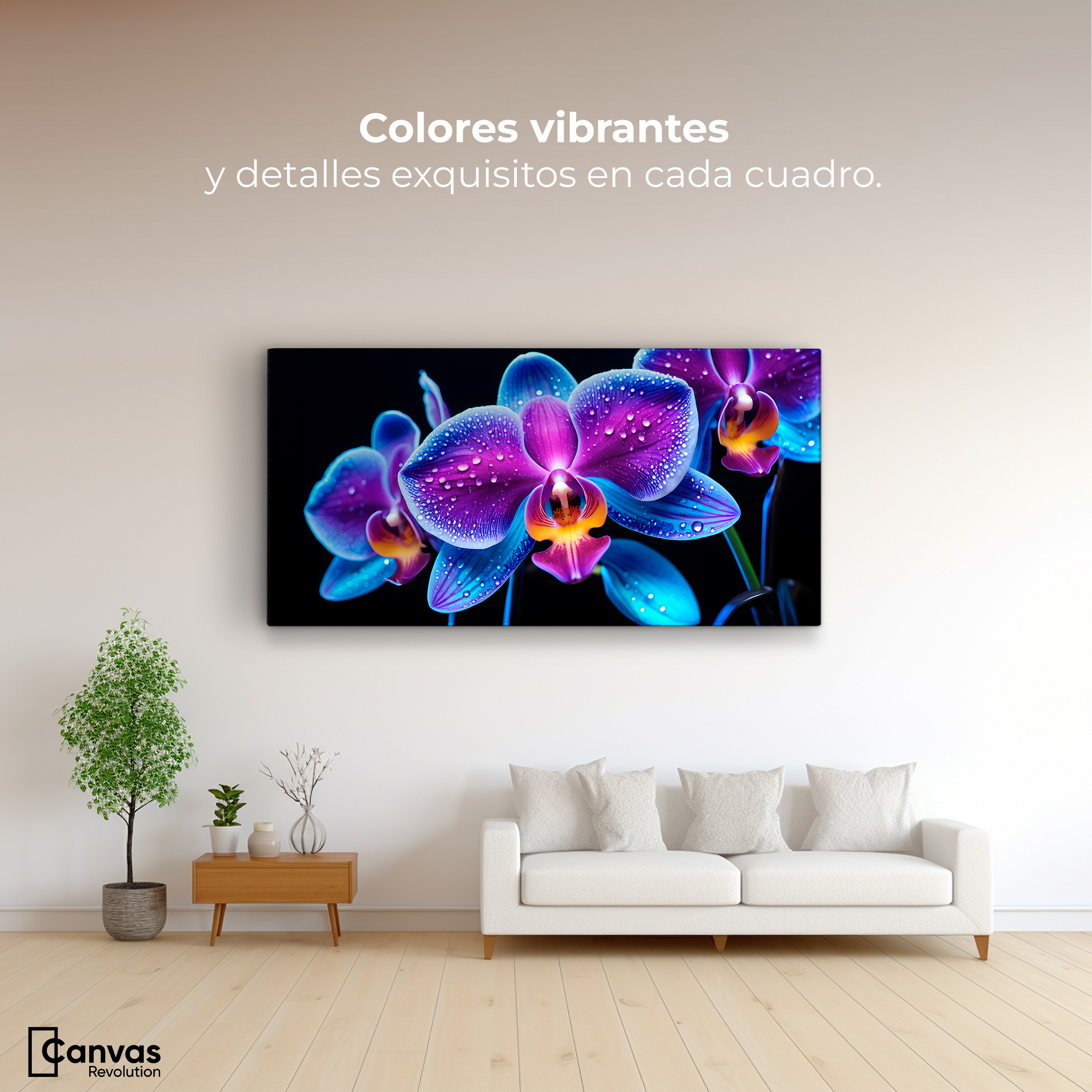 Foto 2 | Cuadro Decorativo Canvas Orquídea Radiante 120x60